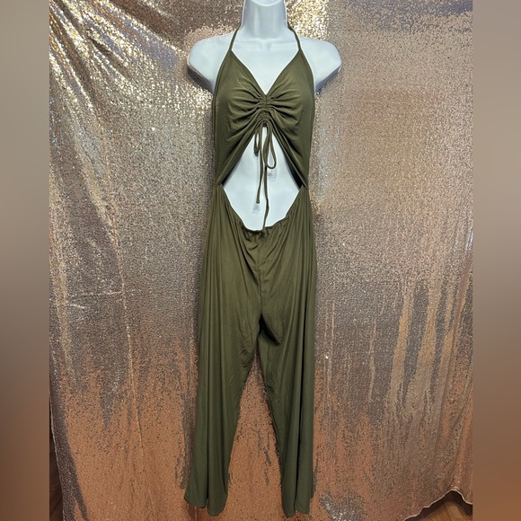 Hunter green women’s romper size L - Picture 1 of 3